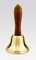 The Costume Center 8” Tall Gold Caroling Hand Bell with Wooden Handle